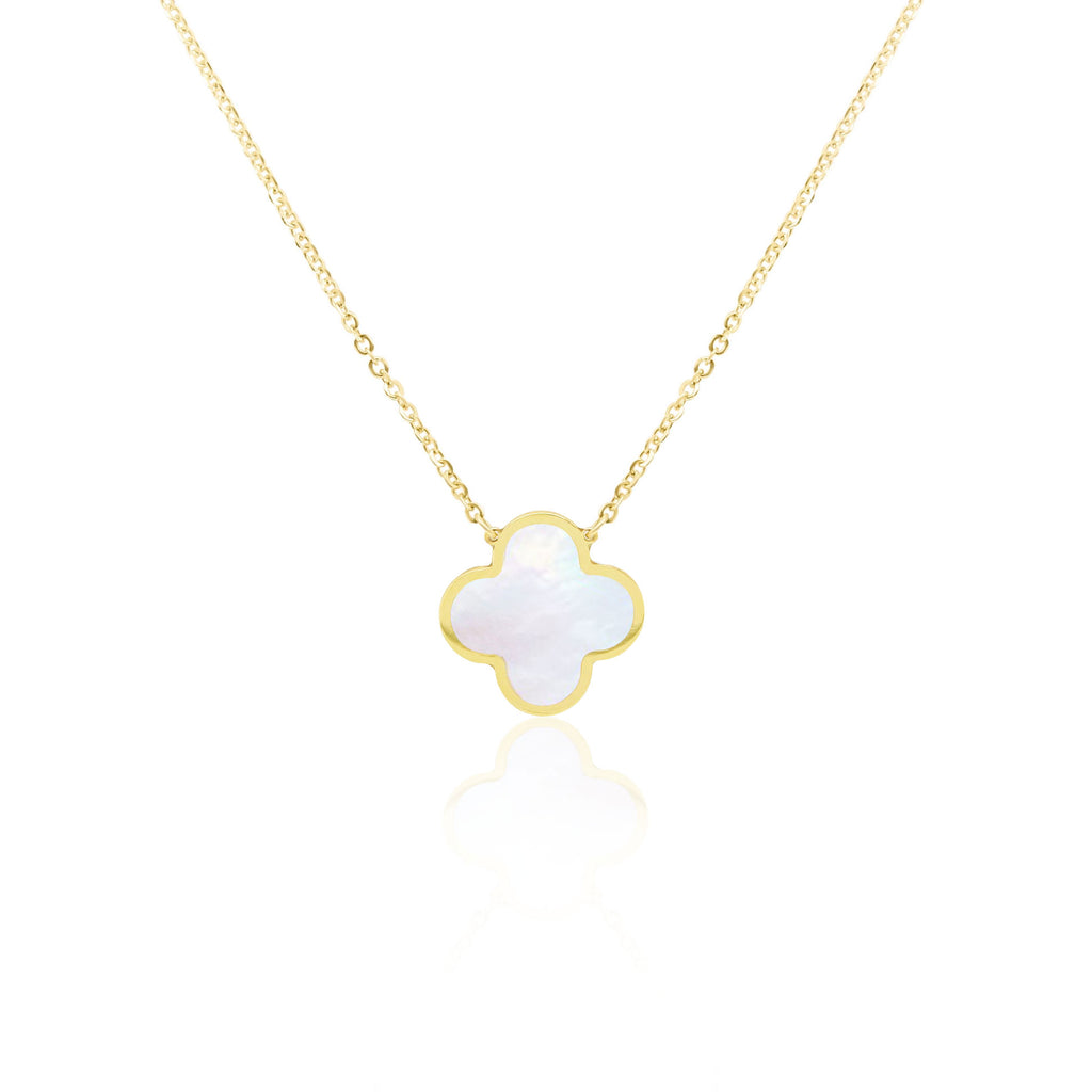 Mother of Pearl Single Clover Necklace