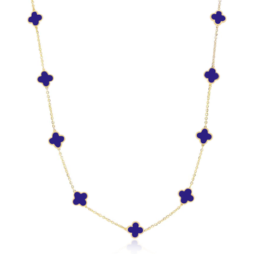 Mini Lapis Clover Necklace