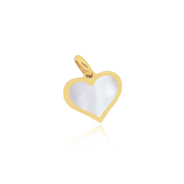 Mini Mother of Pearl Heart Charm