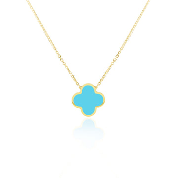Turquoise Single Clover Necklace